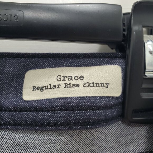 Dylan George Grace Regular Rise Skinny Dark Wash Chambray Denim Jegging Size 30 - Picture 5 of 8